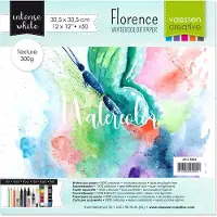 Florence Aquarelpapier - Wit Texture - 305x305mm - 300g - 50 vellen