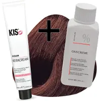 Kis haarverfset - 5KG Donker koper goudbruin - haarverf & waterstofperoxide