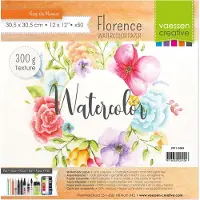 Florence Aquarelpapier - Off White - 30,5x30,5cm - 300 grams - Lichte Structuur - Texture - Florence - 50 vellen