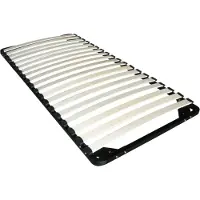 Vente-unique Lattenbodem - 90 x 190 cm - 19 latten - zonder poten - zwart