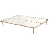 Vente-unique Lattenbodem - te monteren 140 x 190 cm - 2 x 19 latten - met poten - beige