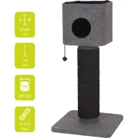 Europet Krabpaal comfort plus agate Grijs 56x56x116cm