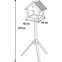Flamingo Vogelvoederhuisje Tjorn - Antraciet - 48 x 44.5 x 138cm
