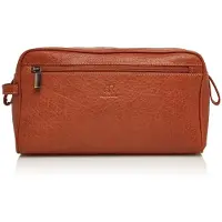 DR Amsterdam Leren Toilettas Icon Camel