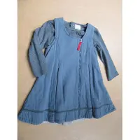 Noukie'S , meisjes , overgooier blauw + tshirt lange mouw streepje blauw , 2 jaar 92