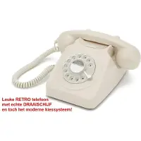 GPO 746 Retro vaste telefoon - met draaischijf - toonkiezend - ivoor