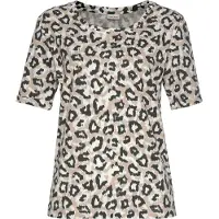 LASCANA Slaapshirt beige / zwart / wit