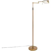 QAZQA Design vloerlamp brons incl. LED met touch dimmer - Notia