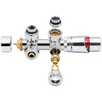 Boss & Wessing Radiatorkraan Onderblok BWS Haaks Chroom