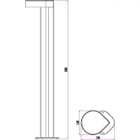 LumenXL Industriële buiten vloerlamp Ferris - antraciet