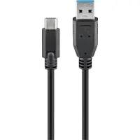 Goobay USB 3.2 GEN 1 (USB3.0) Aansluitkabel - USB-C naar USB-A - 5Gbit/s - USB adapter - OTG kabel - USB-C naar USB-A aansluitkabel- 1m - 5Gbit/s - GEN 1 - zwart