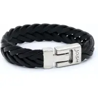 Josh Black Armband 24001-BRA-S/BLACK (LENGTE: 20.5-22.5 CM)