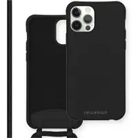 IMoshion Color Backcover met afneembaar koord voor de Apple iPhone 12 Pro Max - Zwart