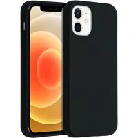 Accezz Liquid Silicone Backcover voor de Apple iPhone 12 Mini - Zwart