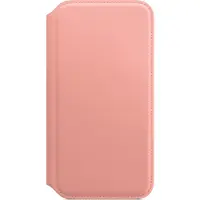 Apple iPhone X Leather Folio Book Case Zachtroze
