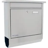 Rottner Brievenbus Lettero Inox, postrol, roestvrij staal