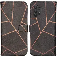 IMoshion Design Softcase Bookcase voor de Samsung Galaxy A32 (5G) - Black Graphic