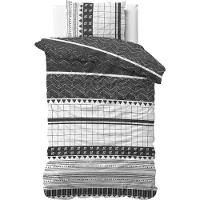 Sleeptime Dekbedovertrek Artic Stripe - Wit 140 x 200/220 cm