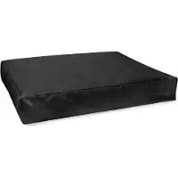 Topmast Comfortbag Hondenkussen Leatherlook Zwart Leer - Zachte vulling 125 x 90 x 15 cm