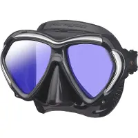 Tusa Paragon – Premium duikmasker met dubbele lens, hoge weerstand, CrystalView-lenzen met UV420 en antireflecterende behandeling, helder zicht en comfortabel draagcomfort – Zwart/Zwart – M2001SQB BKA