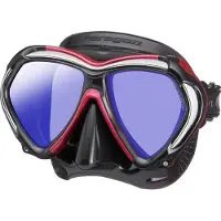 Tusa Paragon – Premium duikmasker met dubbele lens, hoge weerstand, CrystalView-lenzen met UV420 en antireflecterende behandeling, helder zicht en comfortabel draagcomfort – Zwart/Roze – M2001SQB RPA