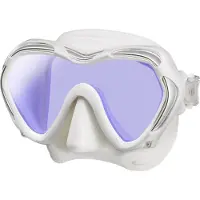 Tusa Paragon S – Premium duikmasker met single lens, hoge weerstand, CrystalView-lens met UV420 en antireflecterende behandeling, helder zicht en comfortabel draagcomfort – Wit/Wit – M1007SQW WWA
