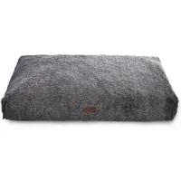 Topmast Hondenkussen Dierenkussen - Langhaar Pluche - zachte vulling - 91 x 69 cm - Grijs