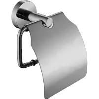 Guido Gusto Wc-rolhouder gun metal Rond met klep