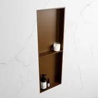 Mondiaz easy nis 149,5x29,5 cm in solid surface kleur rust | rust. 2 vakken geschikt voor in- of opbouw