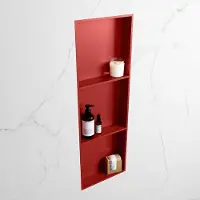Mondiaz easy nis 89,5x29,5 cm in solid surface kleur fire | fire. 3 vakken geschikt voor in- of opbouw