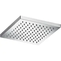 Hotbath Mate M107 Hoofddouche Vierkant 30cm Geborsteld Nikkel - Messing - Kranen, Douchekranen, Hoofddouches - 8719638611787 - Kranen, Douchekranen, Hoofddouches
