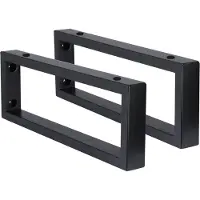 Differnz Ophangbeugel 2.5x44x15 cm zwart set 2 stuks