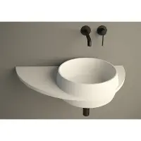 SSI Design Solid Dubla 3.0 wastafel 70x35x14cm mat wit