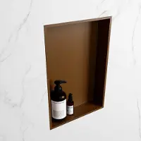 Mondiaz easy nis 44,5x29,5 cm in solid surface kleur rust | rust. 1 vak geschikt voor in- of opbouw
