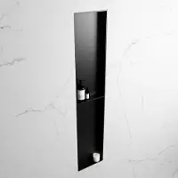 Mondiaz easy nis 89,5x29,5 cm in solid surface kleur urban | urban. 2 vakken geschikt voor in- of opbouw