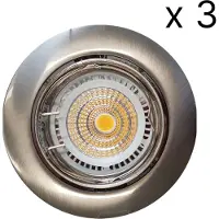 Sanimex Verlichtingsset Njoy 3 LED Spots 8x7 cm RVS Look