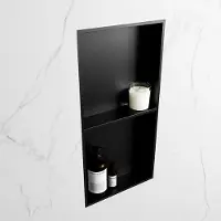 Mondiaz easy nis 59,5x29,5 cm in solid surface kleur urban | urban. 2 vakken geschikt voor in- of opbouw