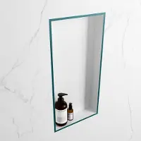 Mondiaz easy nis 59,5x29,5 cm in solid surface kleur smag | talc. 1 vak geschikt voor in- of opbouw