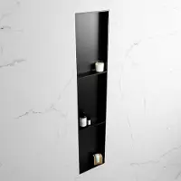 Mondiaz easy nis 149,5x29,5 cm in solid surface kleur urban | urban. 3 vakken geschikt voor in- of opbouw