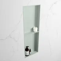 Mondiaz easy nis 149,5x29,5 cm in solid surface kleur greey | greey. 2 vakken geschikt voor in- of opbouw