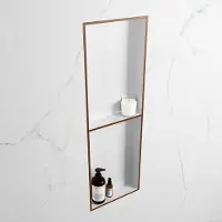 Mondiaz EASY Nis 149,5x29,5cm in solid surface kleur Rust | Talc. 2 vakken geschikt voor in- of opbouw