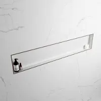 Mondiaz easy nis 149,5x29,5 cm in solid surface kleur smoke | talc. 1 vak geschikt voor in- of opbouw