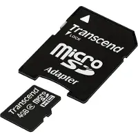 Transcend kaart 4 Go Klasse 4 + adapter
