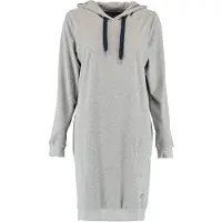 Cawö 820 Uni Longsize Hoodie Pyjamashirt Dames Grijs Blauw-XL