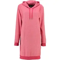 Cawö 818 Uni Longsize Hoodie Pyjamashirt Dames Koraal-S