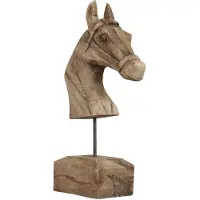 Light & Living Ornament op voet horse hout 25x14x48cm