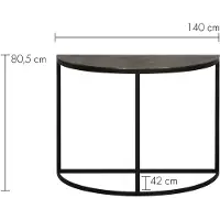 Light & Living Sidetable PETO table 100x42x76 cm - ruw antiek brons-zwart