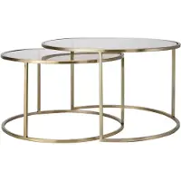 Light & Living salontafel duarte set van 2 75x75x44cm -