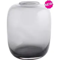 Vase the World Vaas Kara XS | Grijs | Mond geblazen Glas | Ø17 x H24 cm