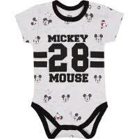 Disney Grijs rompertje met zwarte MICKEY Mouse opdrukken en motieven 3 m 62 cm